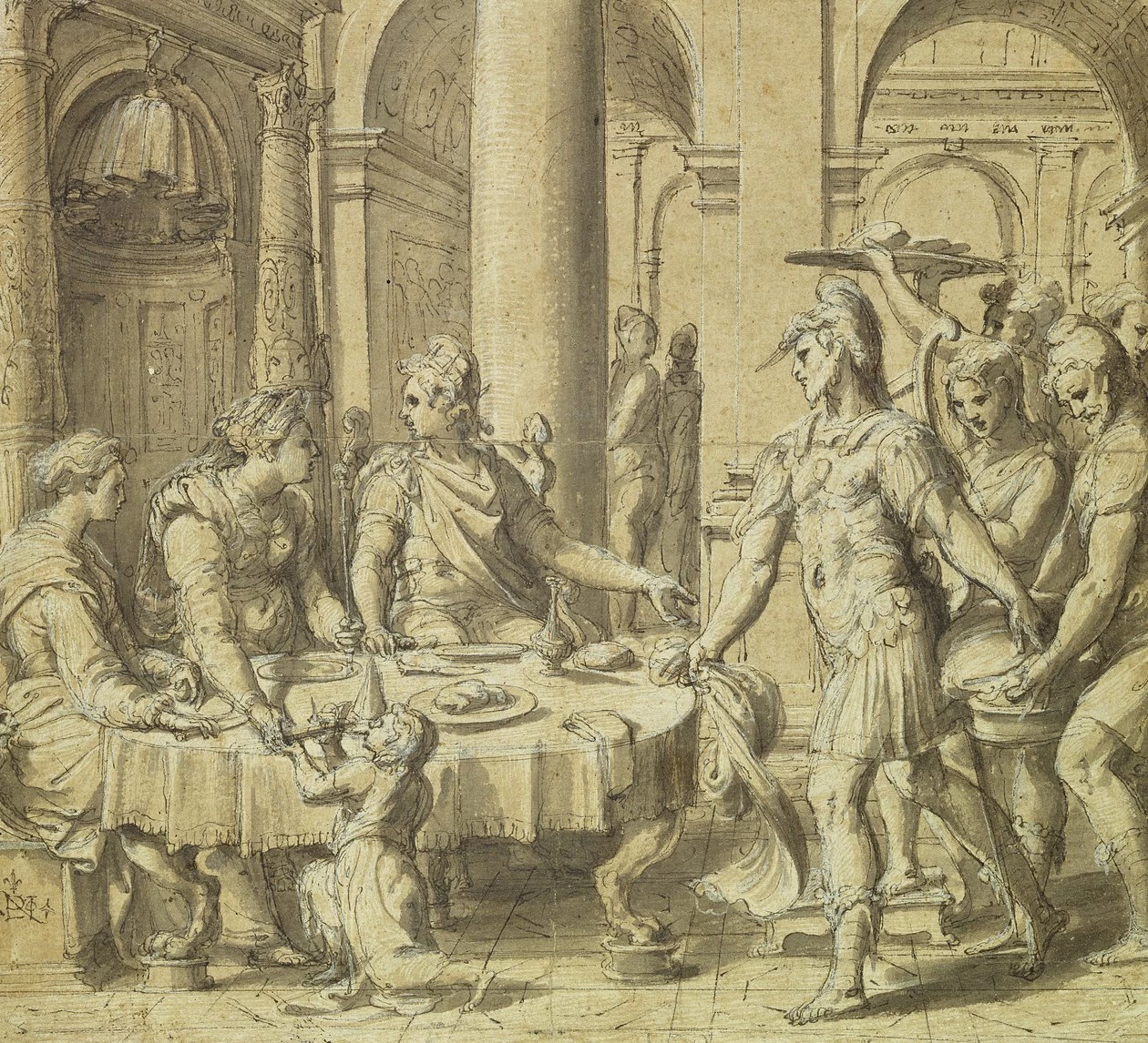 Perin del Vaga - 210, Il banchetto di Didone e Enea, Hamburger Kunsthalle, Amburgo